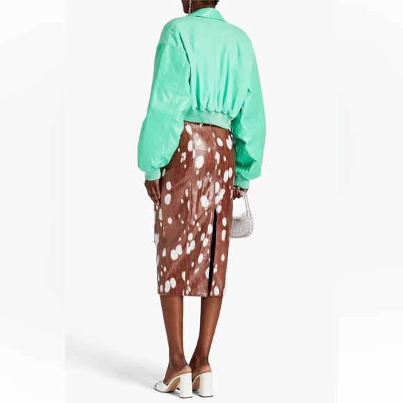 💚💚 ROTATE by Birger Christensen Cropped Bomber Jacket - Mint Green 💚💚 - Picture 4 of 17